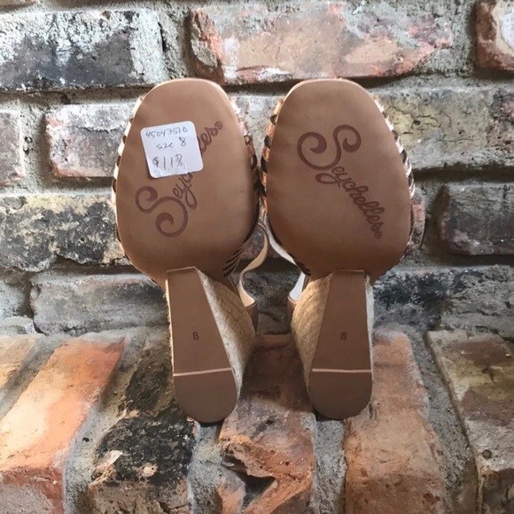 🆕NWT metallic rose gold leather espadrille wedges - Picture 6 of 8